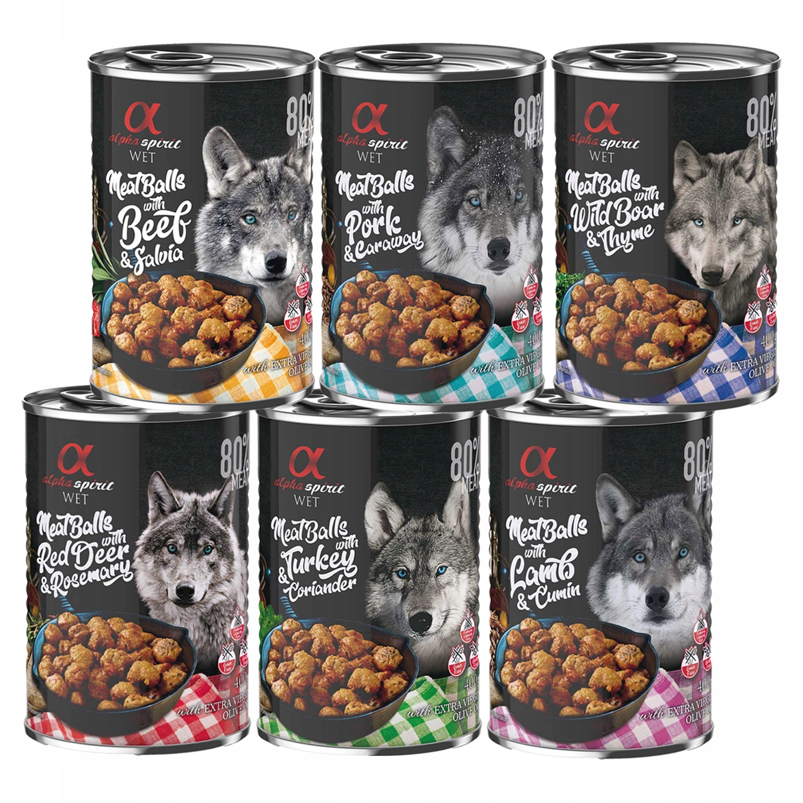 Primal Spirit mix smaków 400 g × 6