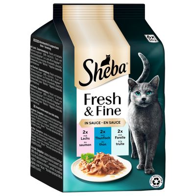 Sheba Fresh & Fine mix smaków w galaretce adult 50 g × 6