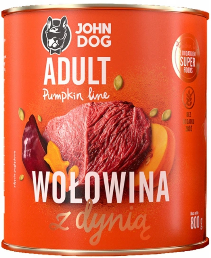 John Dog Pumpkin Line wołowina adult 800 g