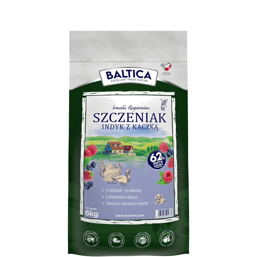 Baltica indyk, kaczka junior duże rasy 6 kg