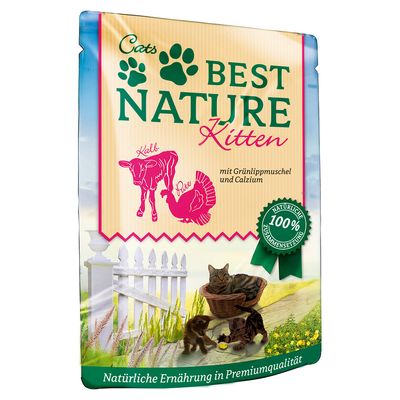 Best Nature Kitten cielęcina, indyk kitten 85 g × 32
