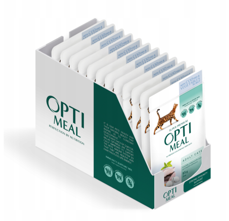 Optimeal dorsz z warzywami w galaretce adult 85 g × 12