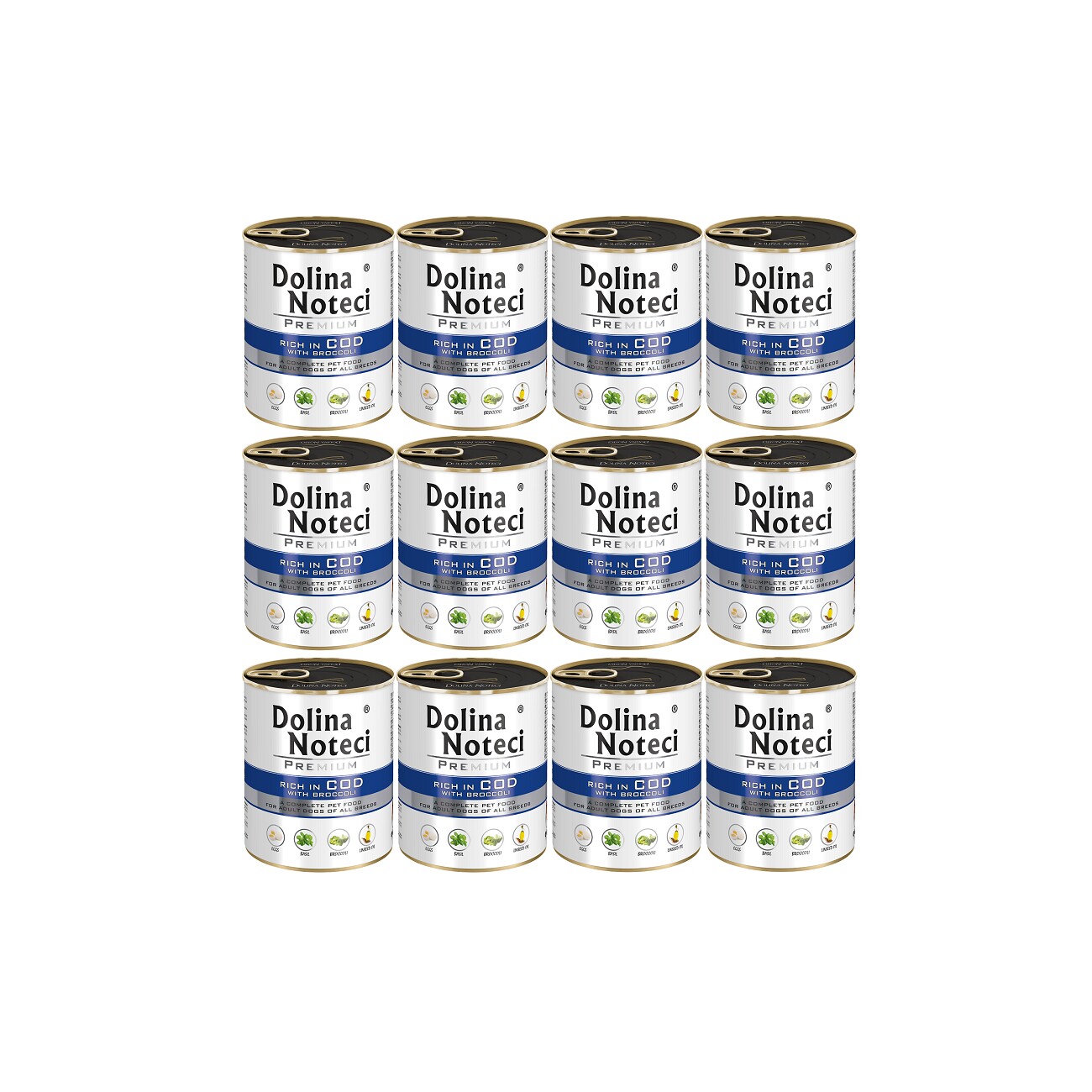 Dolina Noteci Premium dorsz, wieprzowina, wołowina adult 800 g × 12