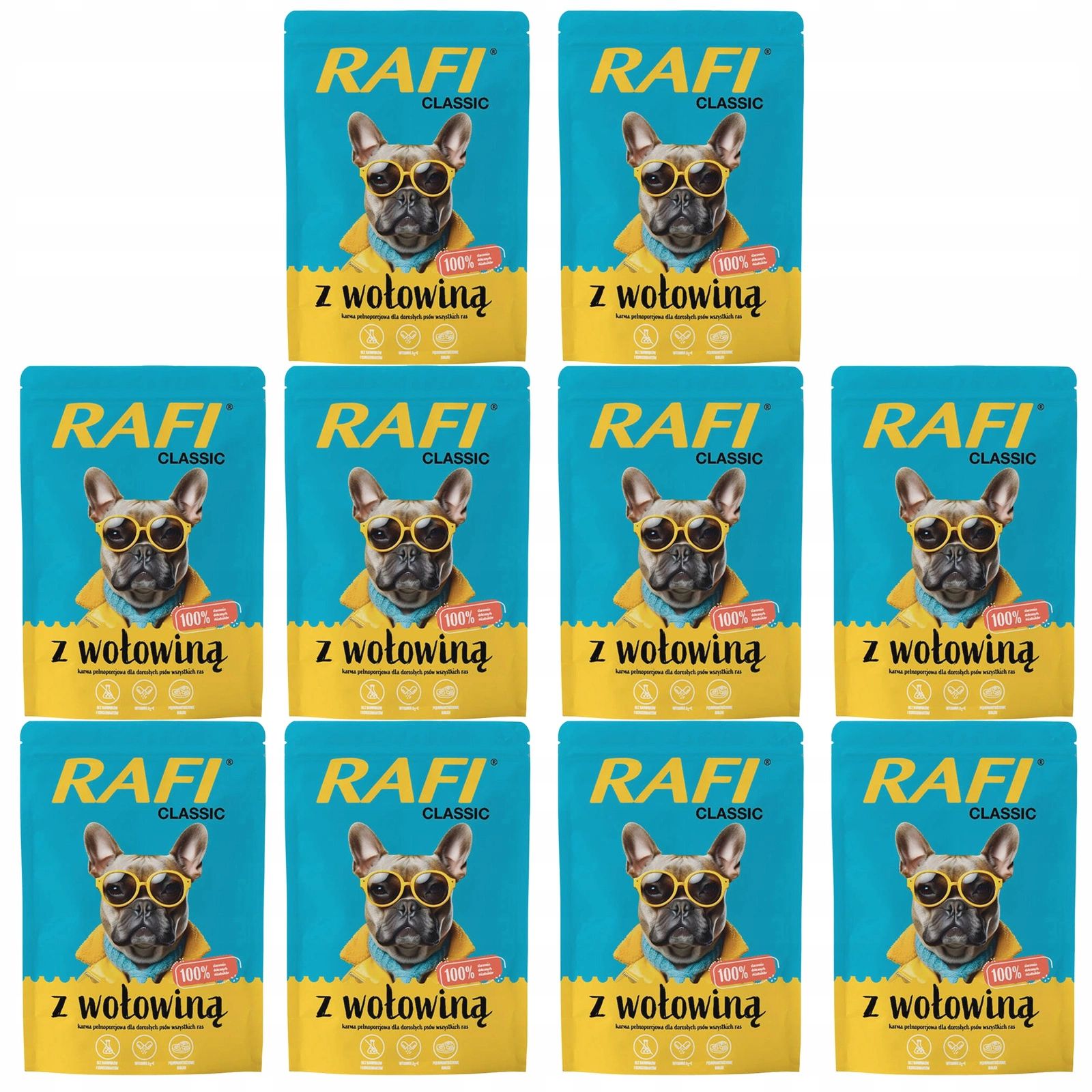 Rafi Classic wołowina adult 400 g × 10