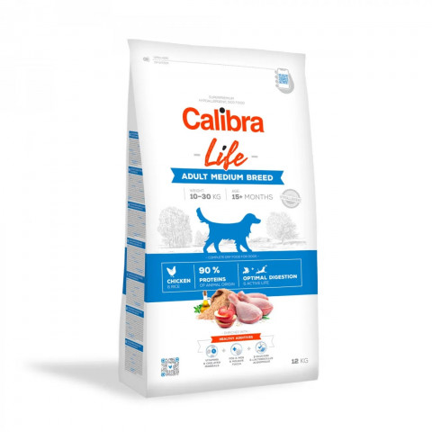 Calibra Dog Life kurczak adult średnie rasy 12 kg