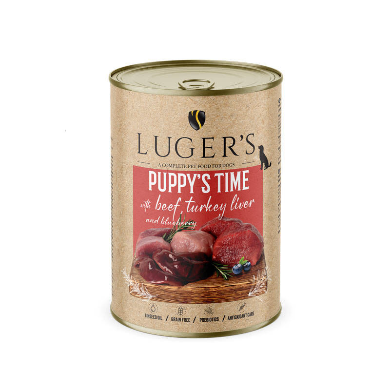 Luger's Puppy's Time indyk, wołowina puppy 400 g