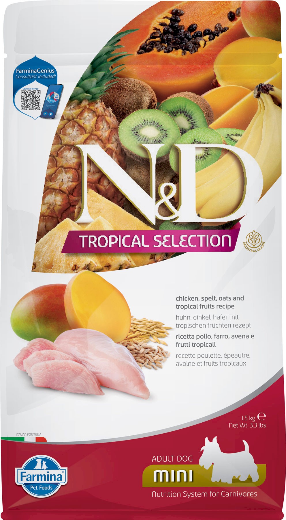 Farmina N&D Tropical Selection kurczak adult małe rasy 1,5 kg