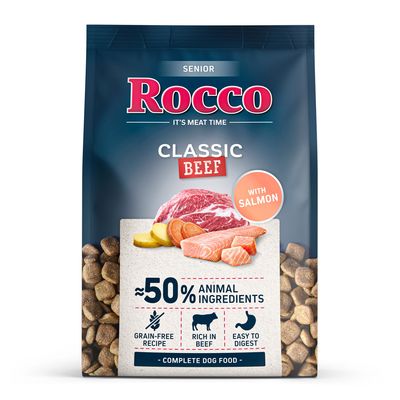 Rocco wołowina, łosoś senior 1 kg