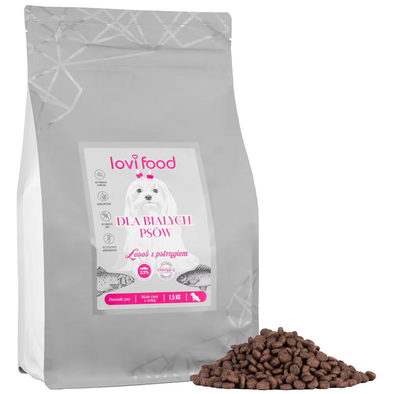 John Dog Lovi Food pstrąg, łosoś adult małe rasy 1,5 kg