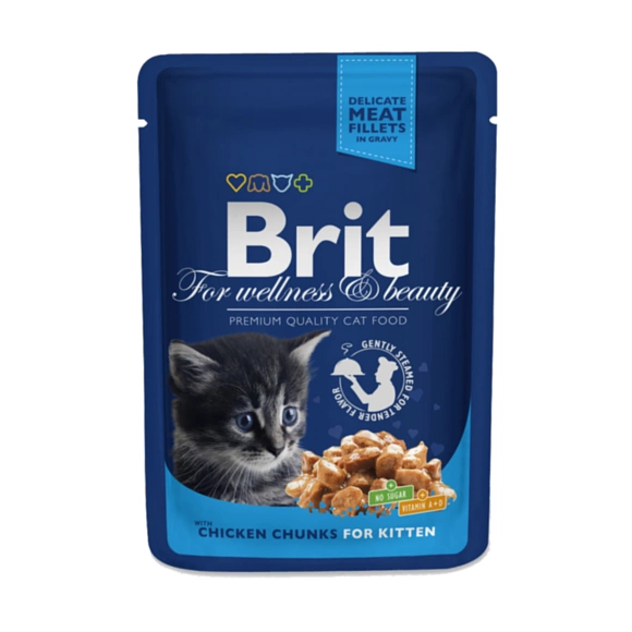 Brit Premium kurczak w sosie kitten 100 g