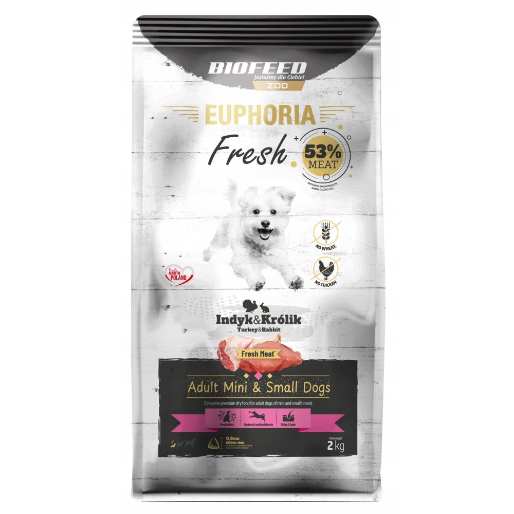 BioFeed Euphoria indyk, królik małe rasy 2 kg