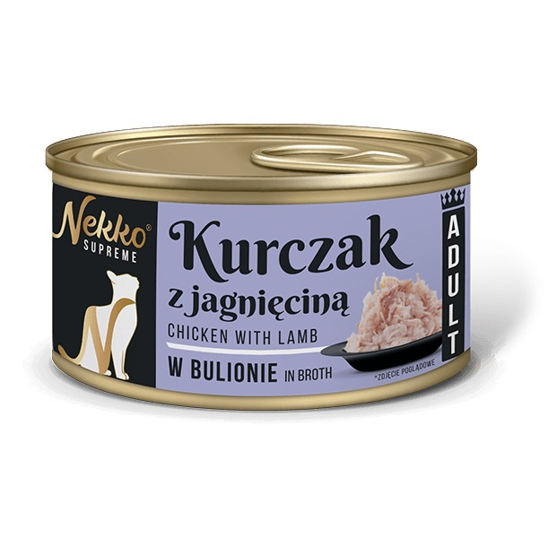 Nekko Supreme jagnięcina, kurczak w bulionie 80 g