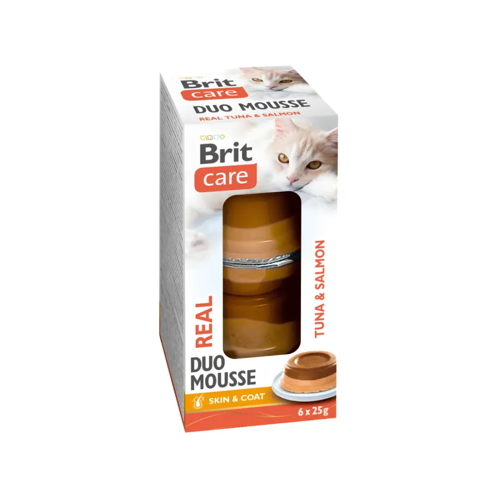 Brit Care Skin & Coat tuńczyk, łosoś pasztet adult 25 g × 6