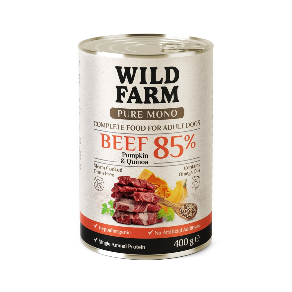 Wild Farm Pure Mono wołowina adult 400 g