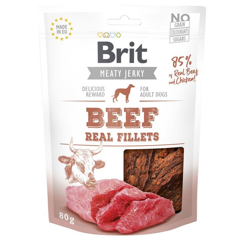 Brit Jerky Snack kurczak, wołowina adult 80 g