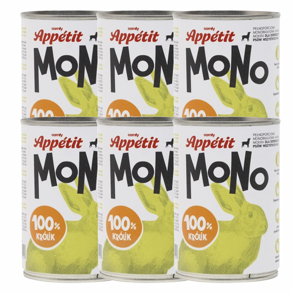 Comfy Appetit Mono królik adult 400 g × 6