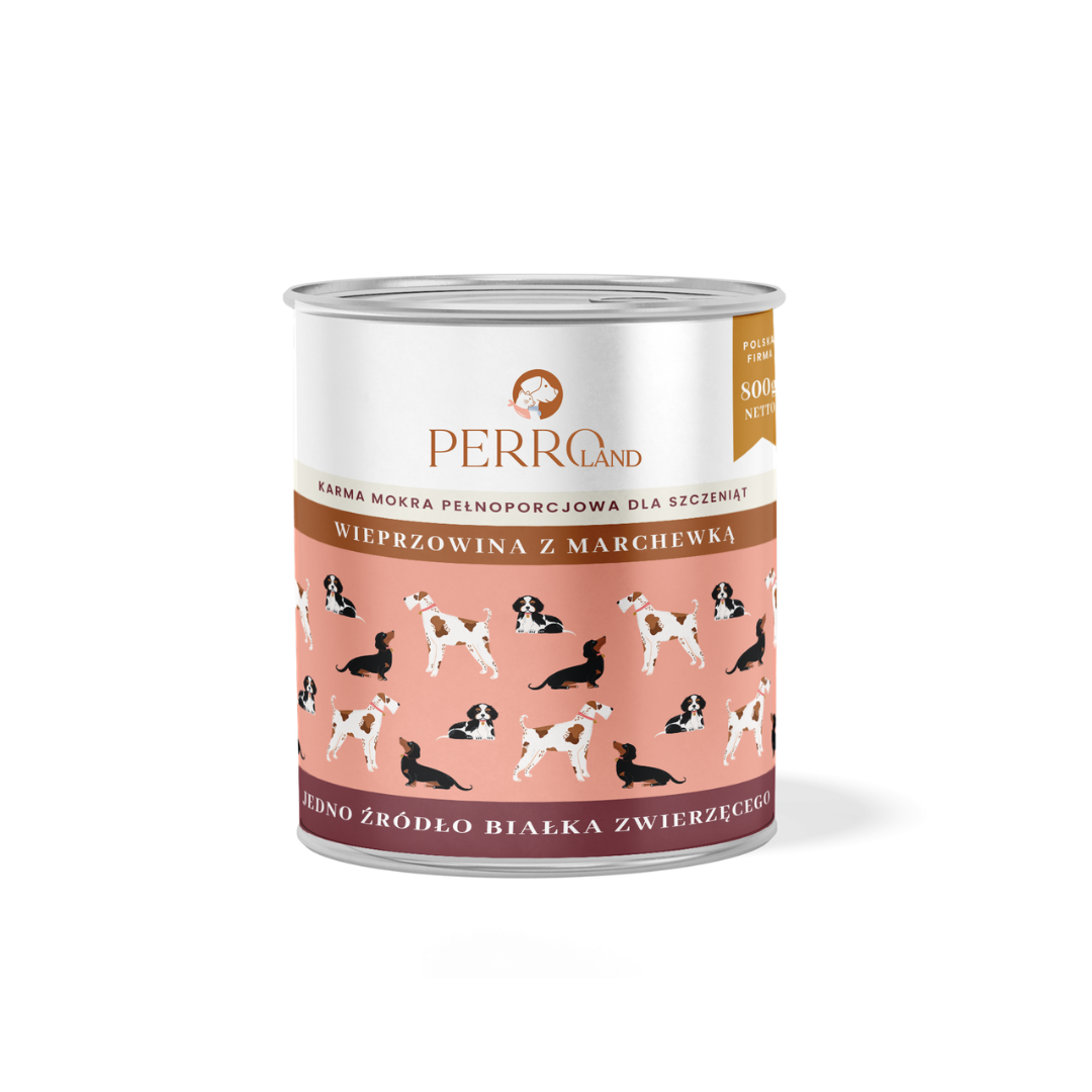 Perro wieprzowina z marchewką junior 800 g