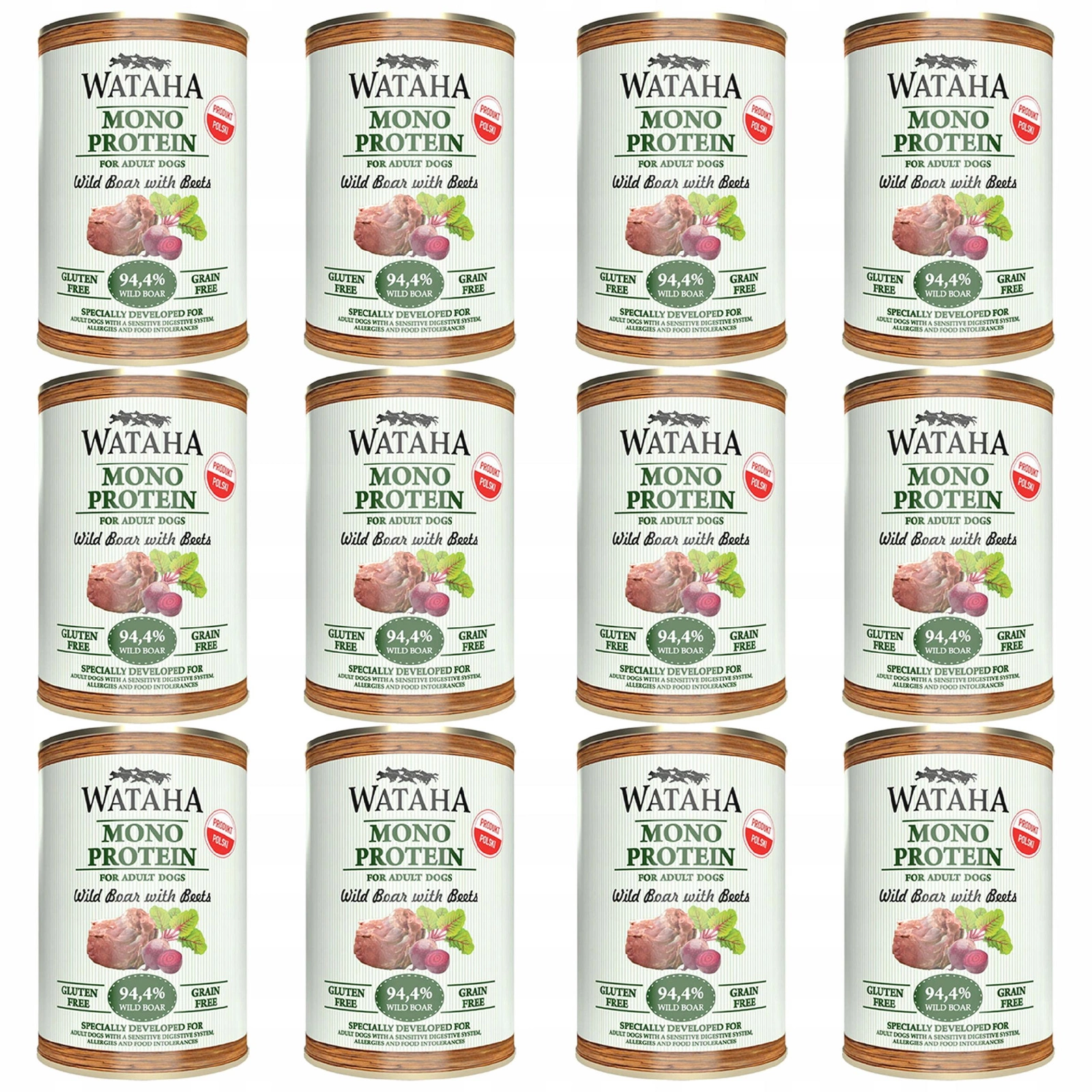 Wataha Mono dzik adult 400 g × 12