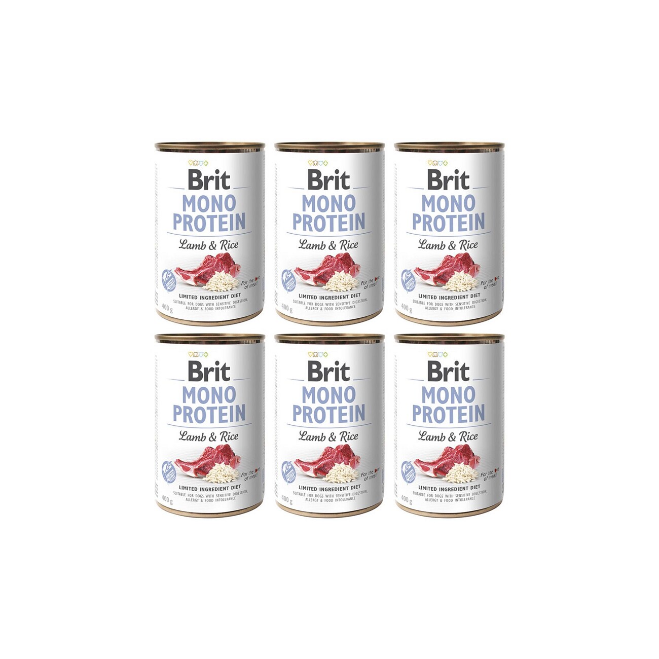 Brit Mono Protein jagnięcina z ryżem 400 g × 6