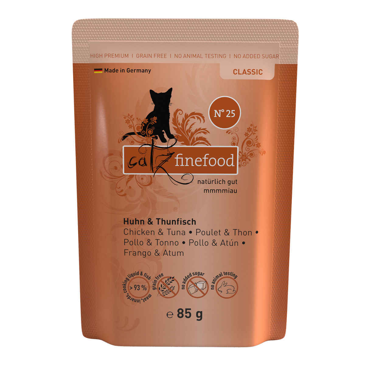 Catz Finefood Classic kurczak, tuńczyk w galaretce 85 g