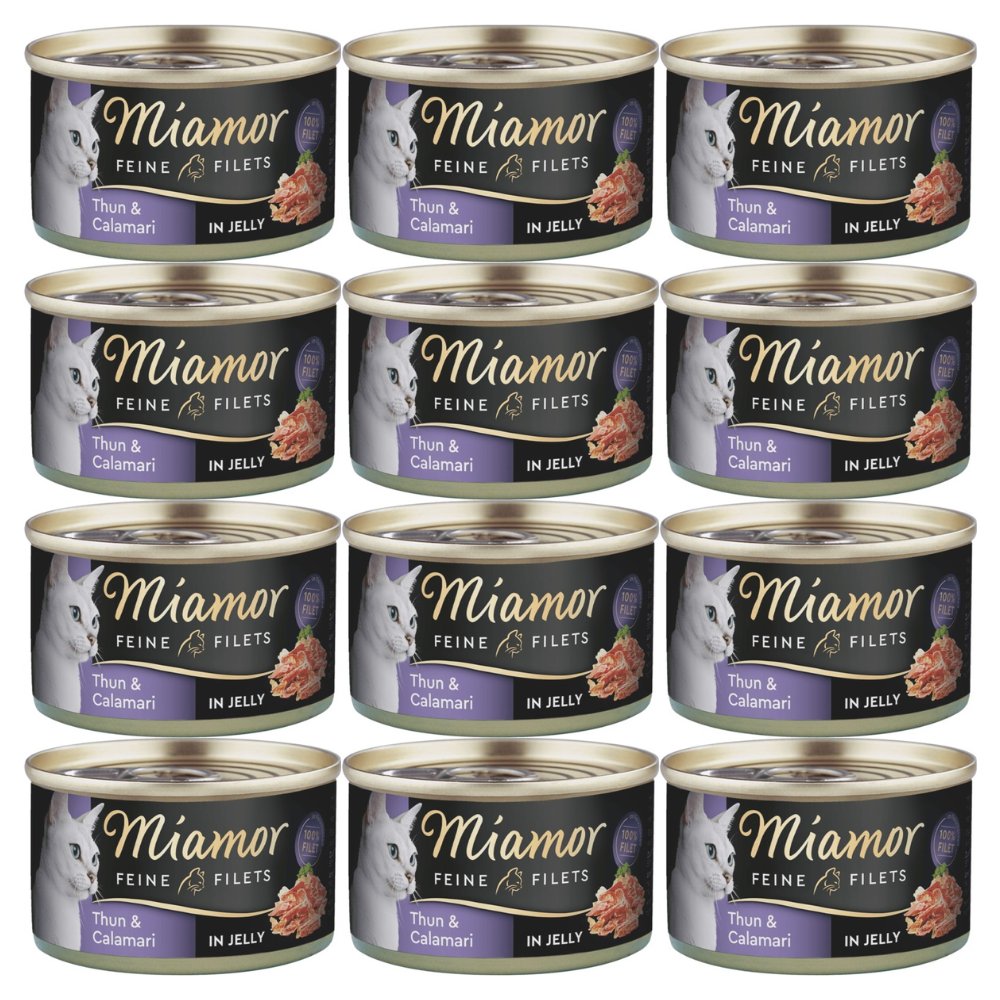 Miamor Feine Filets kalmar, tuńczyk kawałki 100 g × 12