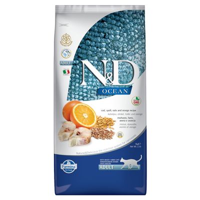 Farmina N&D Ocean dorsz z orkiszem i owsem adult 5 kg