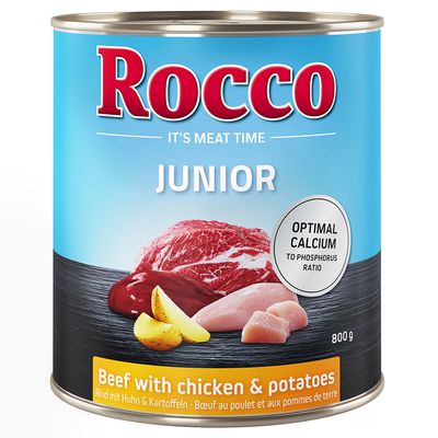 Rocco kurczak, wołowina junior 800 g × 6