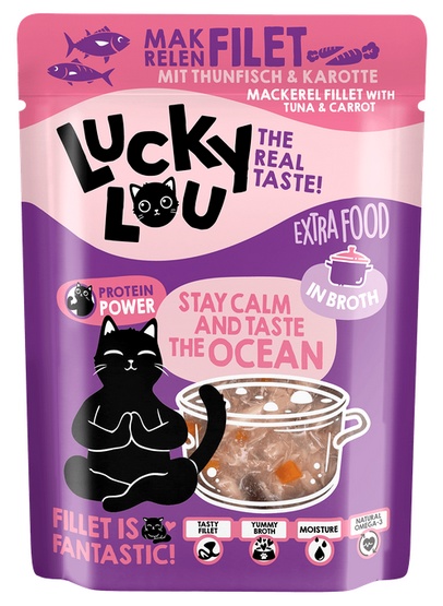 Lucky Lou Extrafood makrela, tuńczyk w bulionie 70 g