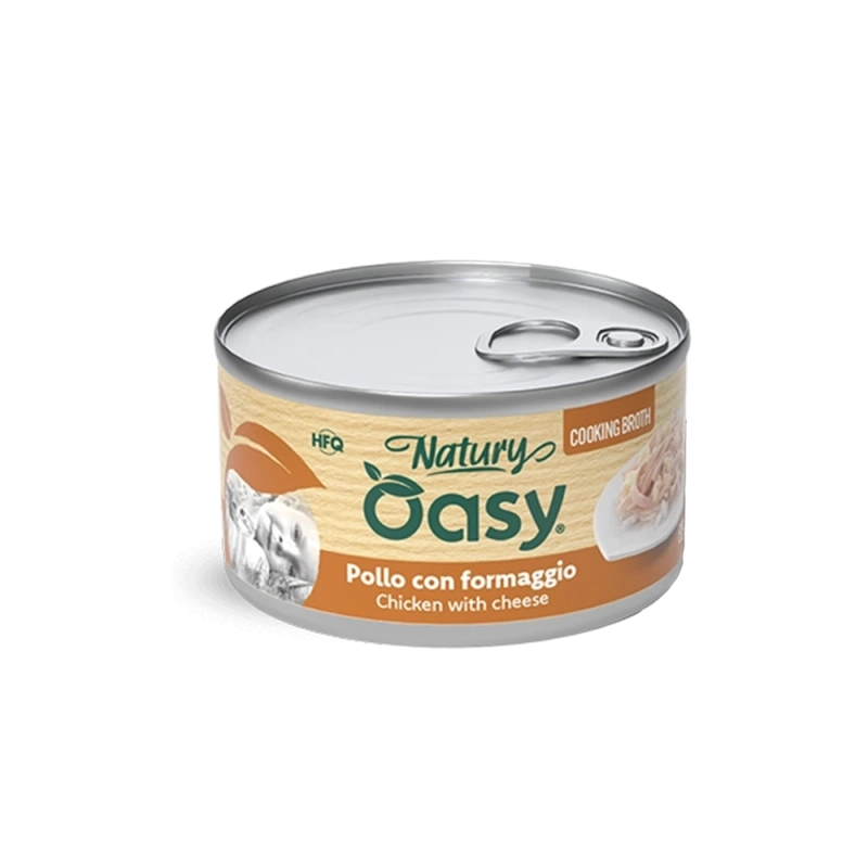 Oasy kurczak, ser w bulionie adult 85 g