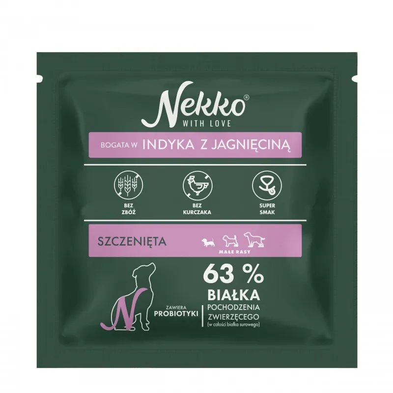 Nekko indyk, jagnięcina puppy małe rasy 70 g