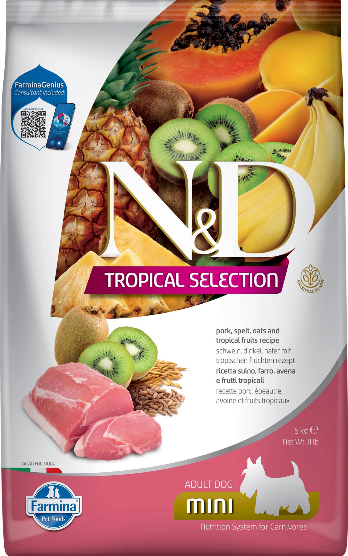 Farmina N&D Tropical Selection wieprzowina adult małe rasy 5 kg