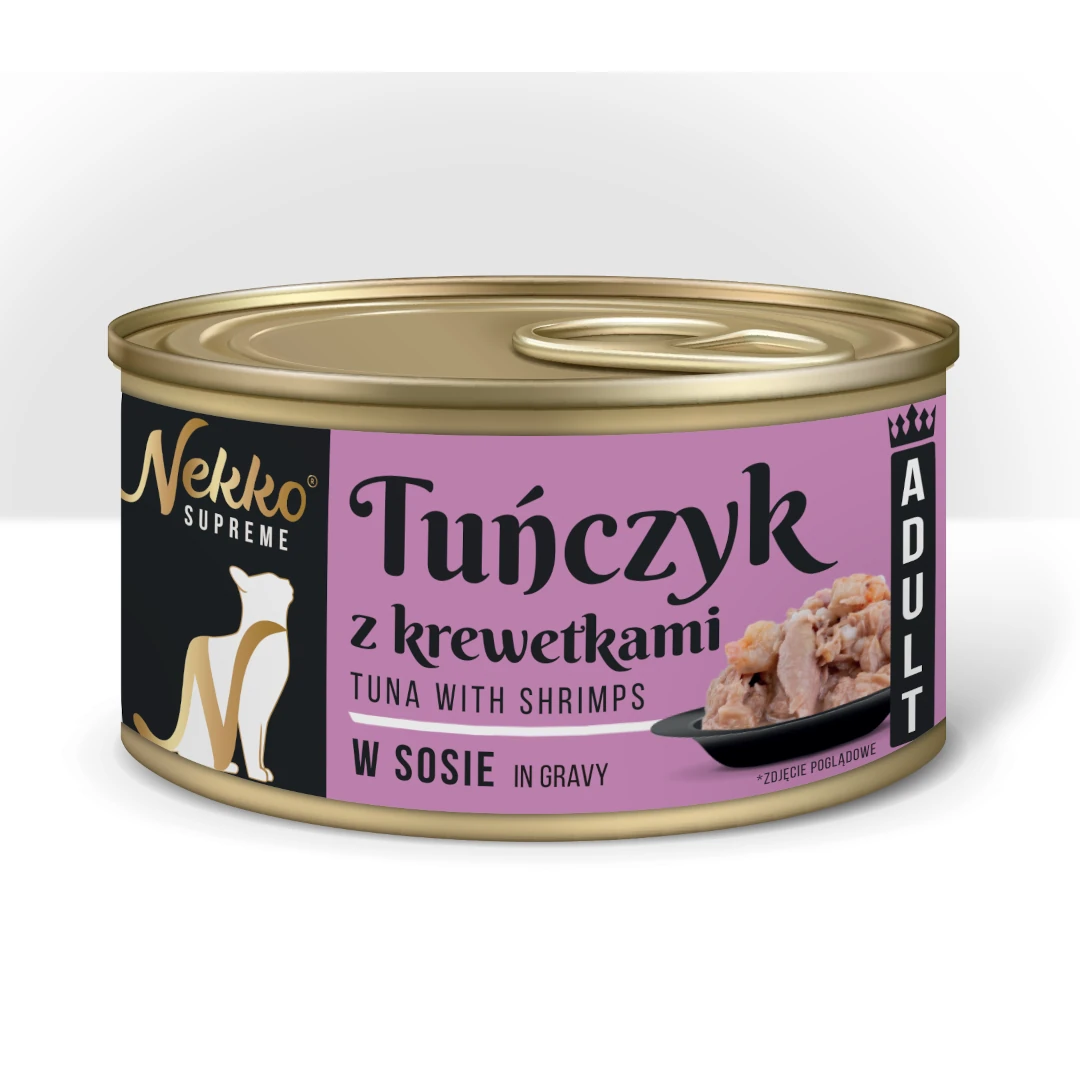 Nekko Supreme tuńczyk z krewetkami w sosie adult 80 g