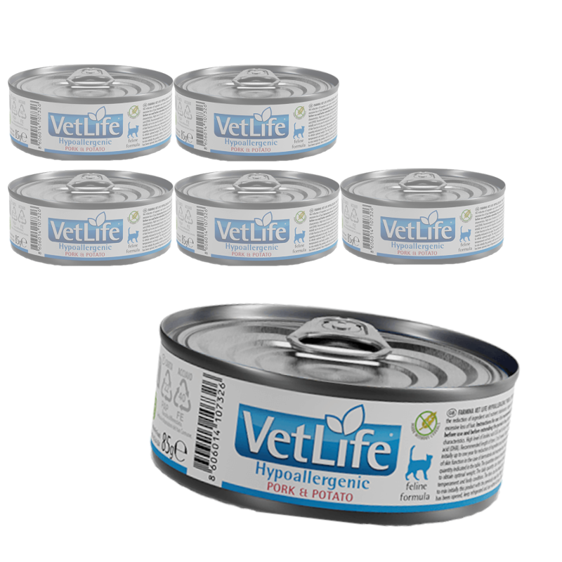 Farmina Vet Life Hypoallergenic wieprzowina z ziemniakiem 85 g × 6