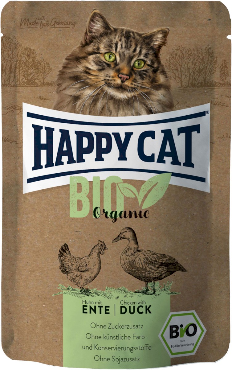 Happy Cat All Meat kaczka, kurczak w sosie adult 85 g