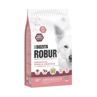 Bozita Robur Sensitive Single Protein łosoś z ryżem adult 3 kg × 2