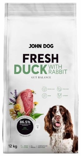 John Dog Fresh kaczka, królik adult 12 kg