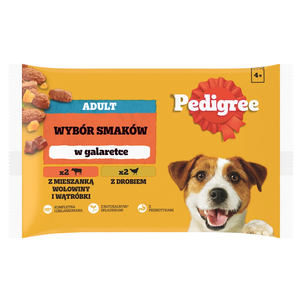 Pedigree Vital Protection drób, wołowina adult 100 g × 4
