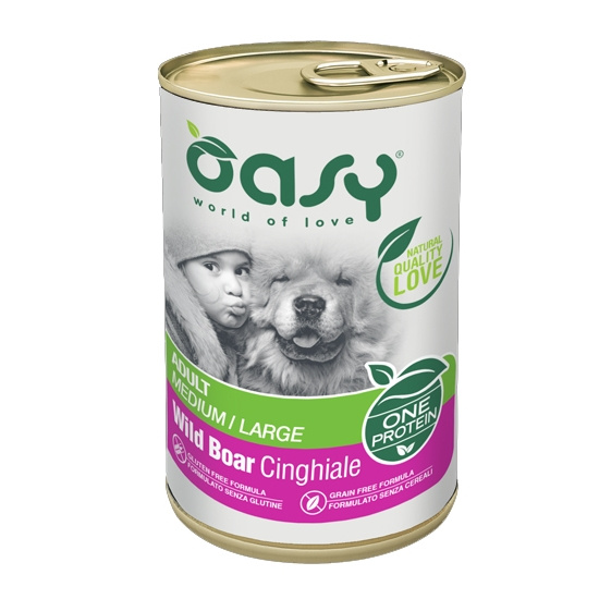 Oasy dzik adult średnie rasy, duże rasy 400 g × 6