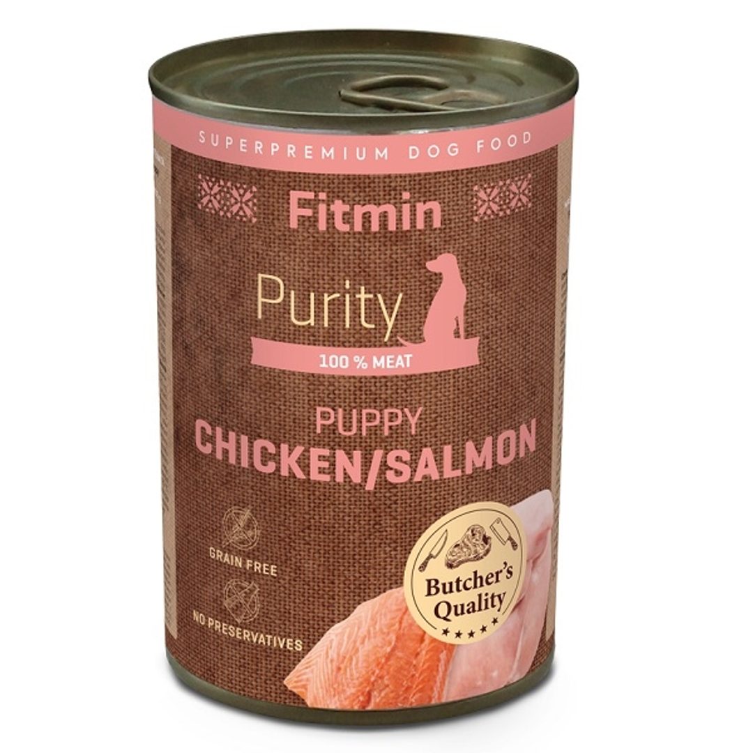 Fitmin Purity kurczak, łosoś puppy 400 g